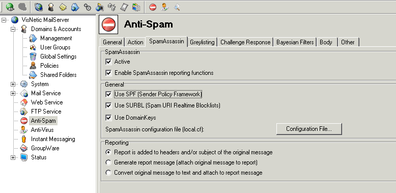 VisNetic MailServer Screenshot